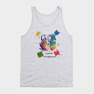 Color Outside the Lines for Autistic Acceptance Tank Top